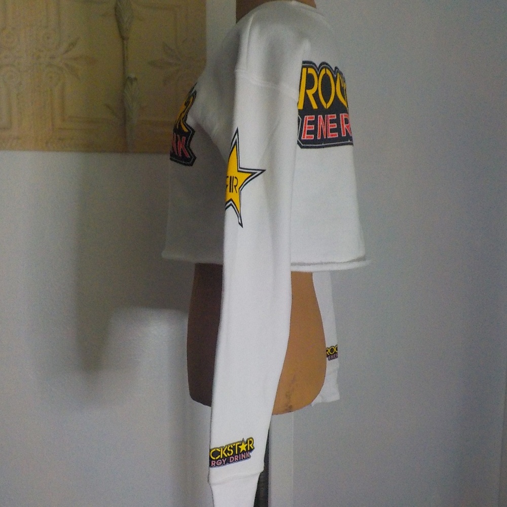Rock Star White Crop Top NWOT - Picture 3 of 5